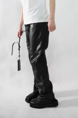 Straight Fit Leather Pants
