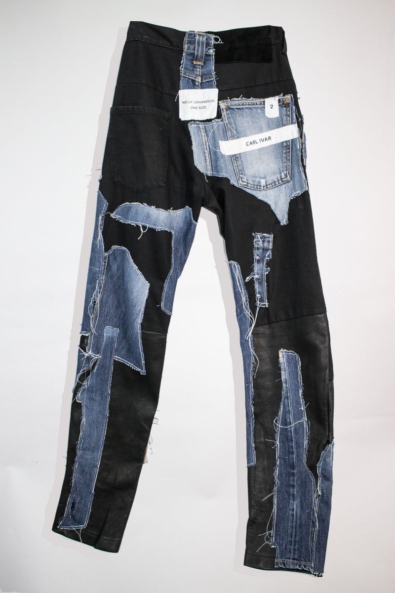 Patch Work Leather Jeans - CARL IVAR - carlivar - 